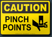 Caution Pinch Points Sign